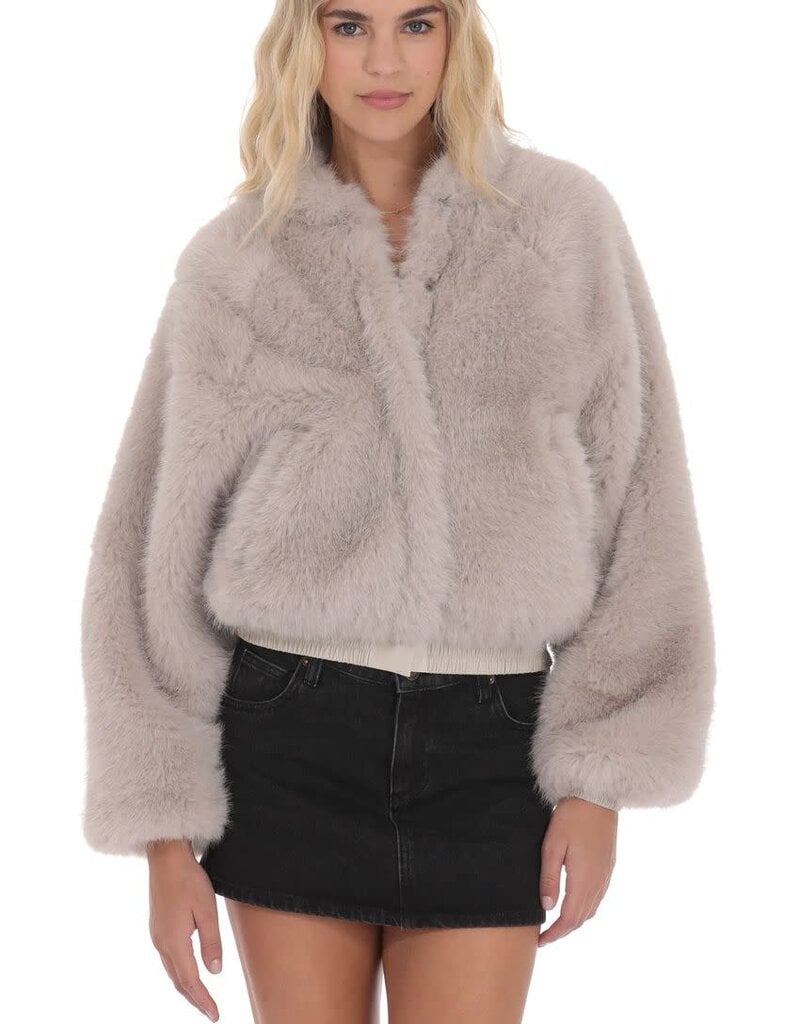 Lucy In The Sky Faux Fur Bomber Jacket