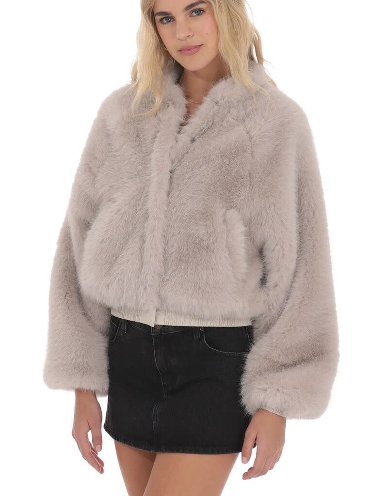 Lucy In The Sky Faux Fur Bomber Jacket