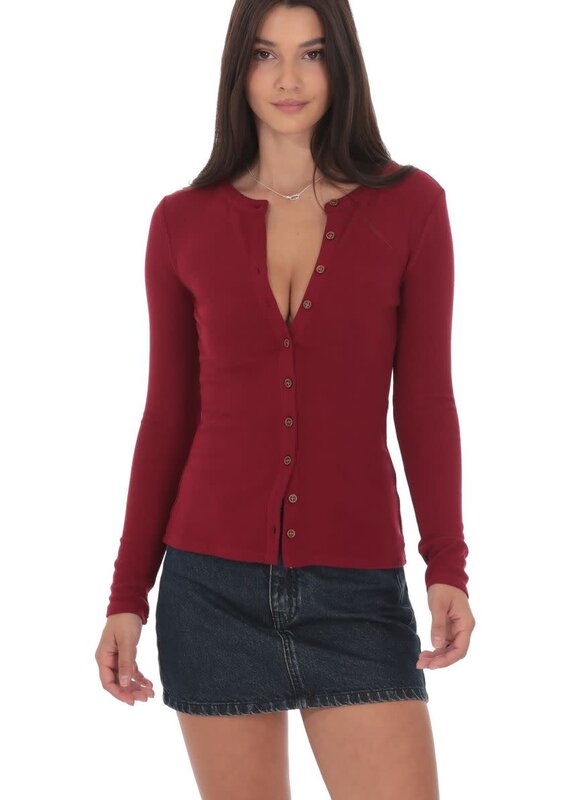 Lucy In The Sky Ribbed Long Sleeve Top