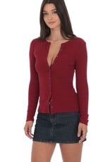 Lucy In The Sky Ribbed Long Sleeve Top