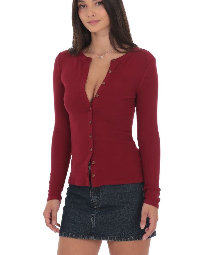 Lucy In The Sky Ribbed Long Sleeve Top