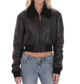 Lucy In The Sky Sherpa Washed Faux Leather Jacket