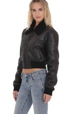 Lucy In The Sky Sherpa Washed Faux Leather Jacket