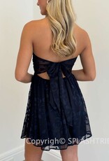 Lucy In The Sky Floral Strapless Babydoll Mini Dress