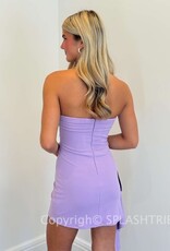 Lucy In The Sky Strapless Ruched Tassel Mini Dress