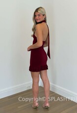 Lucy In The Sky Scarf Halter Ruffle Mini Dress