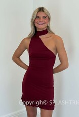 Lucy In The Sky Scarf Halter Ruffle Mini Dress