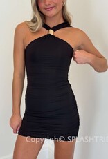 Lucy In The Sky Gold Embellished Mini Dress