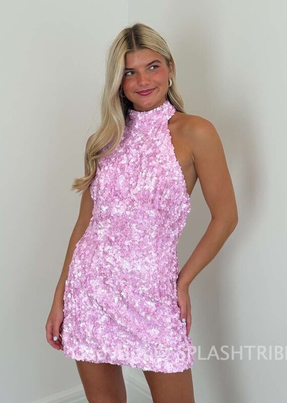 Azelia Halter Sequin Mini Dress