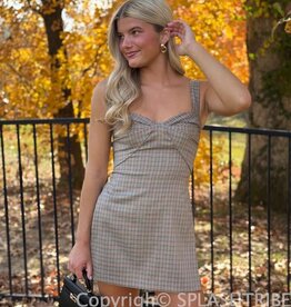 Amanda Uprichard Soho Skort Romper Plaid Mini Dress