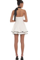 Lucy In The Sky Satin Scarf Strapless Mini Dress