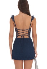 Lucy In The Sky Sweetheart Neck Lace Mini Dress