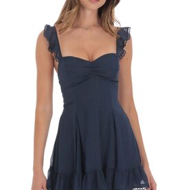 Lucy In The Sky Shimmer Ruffle Fit and Flare Mini Dress