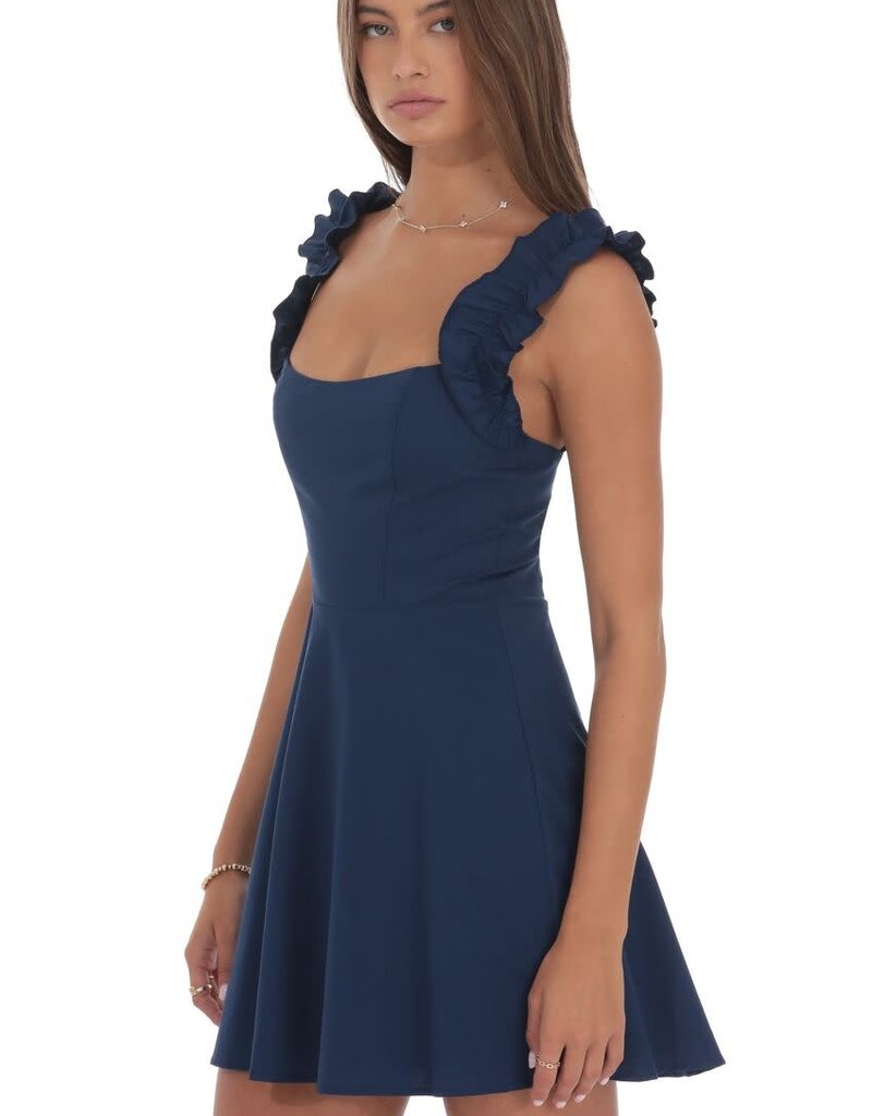 Lucy In The Sky Ruffle Strap A Line Mini Dress