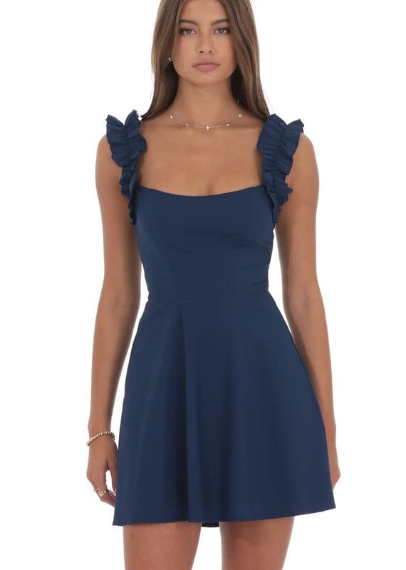 Lucy In The Sky Ruffle Strap A Line Mini Dress