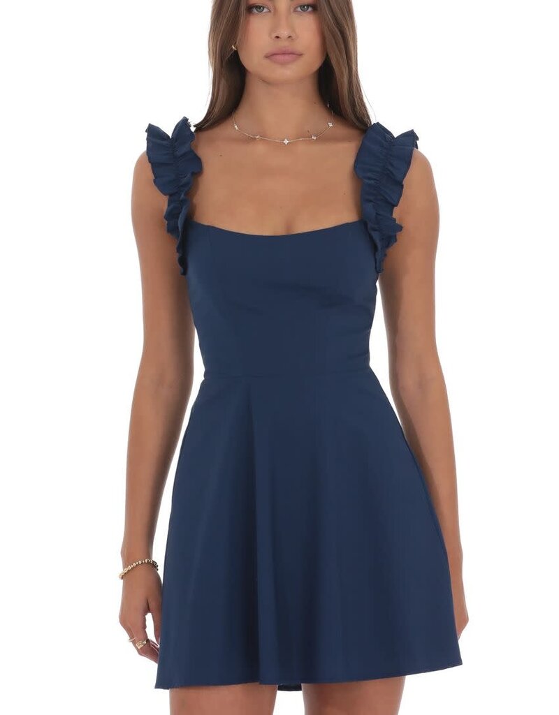 Lucy In The Sky Ruffle Strap A Line Mini Dress