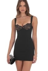 Lucy In The Sky Lace Bust Bodycon Mini Dress