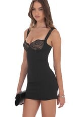 Lucy In The Sky Lace Bust Bodycon Mini Dress