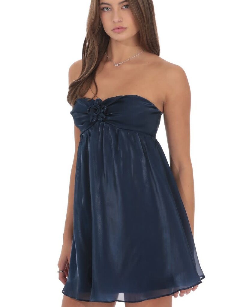 Lucy In The Sky Florette Strapless Babydoll Mini Dress