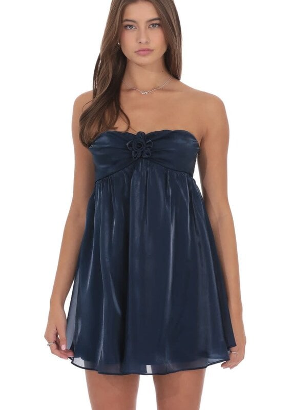 Lucy In The Sky Florette Strapless Babydoll Mini Dress