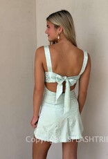 Lucy In The Sky Jacquard Back Bow Bodycon Mini Dress
