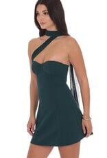 Lucy In The Sky Scarf Wrap Fit and Flare Mini Dress