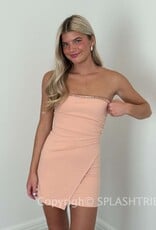 Lucy In The Sky Strapless Rhinestone Bodycon Dress