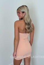 Lucy In The Sky Strapless Rhinestone Bodycon Dress