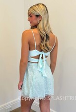 Lucy In The Sky Sequin Glitter A Line Mini Dress