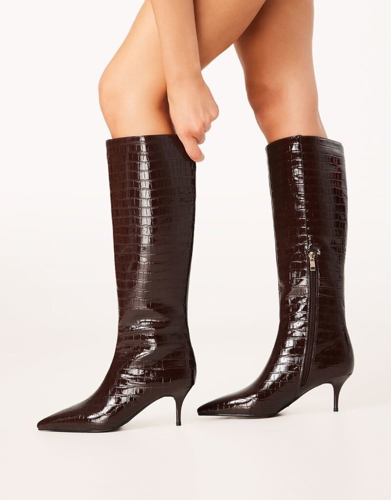 Billini Annora Pointed Toe Tall Croc Boots