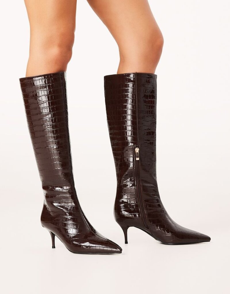 Billini Annora Pointed Toe Tall Croc Boots