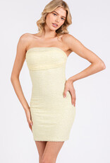 Rory Strapless Mesh Beaded Mini Dress