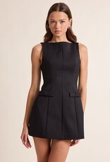Katie Boat Neck Sleeveless Mini Dress