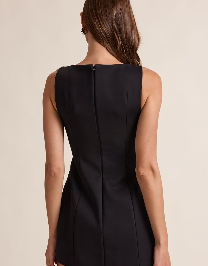 Katie Boat Neck Sleeveless Mini Dress