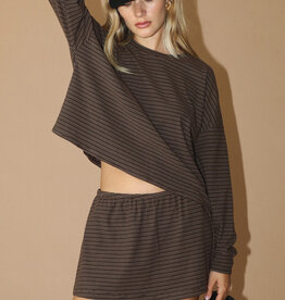 Shea Striped Long Sleeve Knit Top