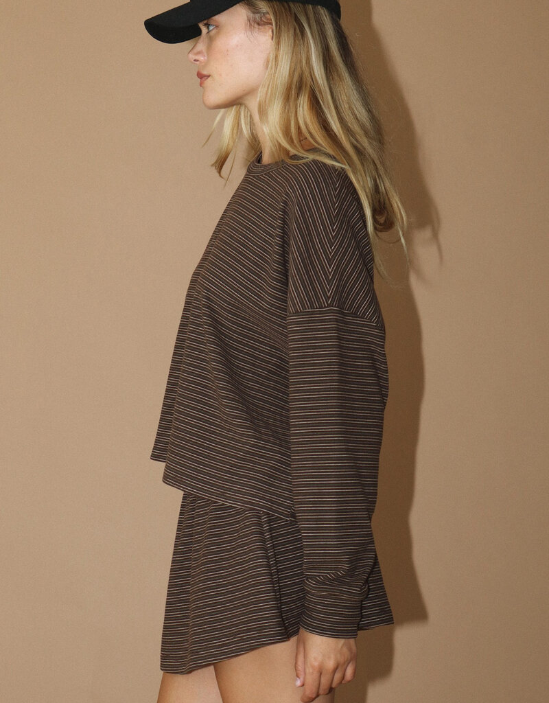 Shea Striped Long Sleeve Knit Top