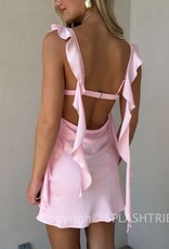 Jinea Satin Frill Mini Dress