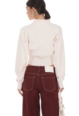 Lucy In The Sky Knit Mock Neck Zip Up Cardigan