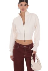 Lucy In The Sky Knit Mock Neck Zip Up Cardigan