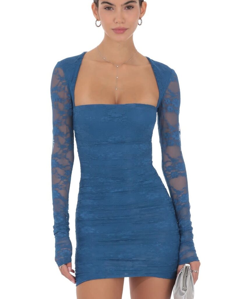Lucy In The Sky Lace Long Sleeve Bodycon Mini Dress