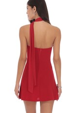 Lucy In The Sky Scarf Wrap Fit and Flare Mini Dress