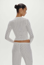 Frankies Bikinis Lenon Cloud Knit Button Up Sweater