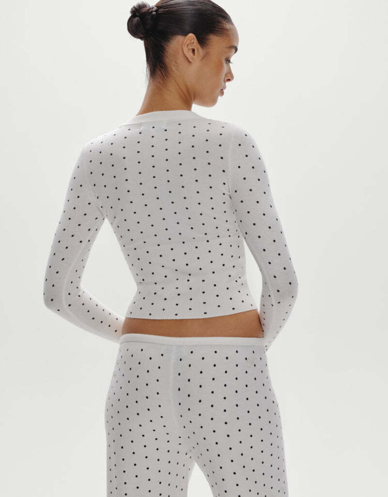 Frankies Bikinis Lenon Cloud Knit Button Up Sweater