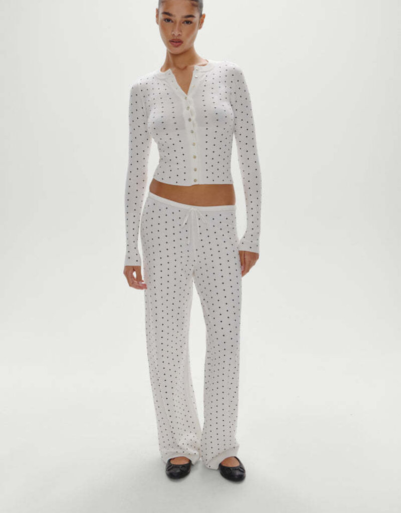 Frankies Bikinis Lenon Cloud Knit Button Up Sweater