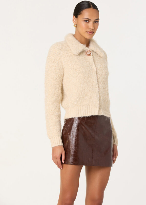 ASTR Savana Faux Leather Mini Skirt