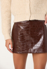 ASTR Savana Faux Leather Mini Skirt