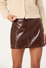 ASTR Savana Faux Leather Mini Skirt