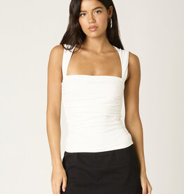 Wide Strap Square Neck Top