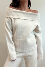 Off Shoulder Top/Pant Sweater Knit Set
