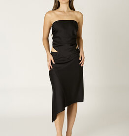 Satin Pointed Hem Bandeau Top